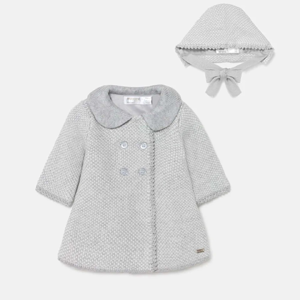Knitted Coat with Bonnet